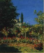 Claude Monet Flowering Garden Norge oil painting reproduction